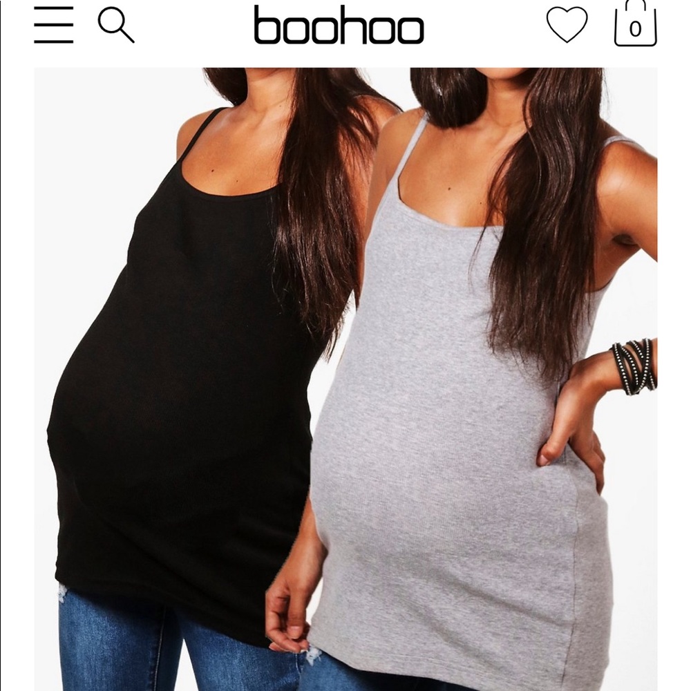 2 Pack Maternity Ribbed Cami Top